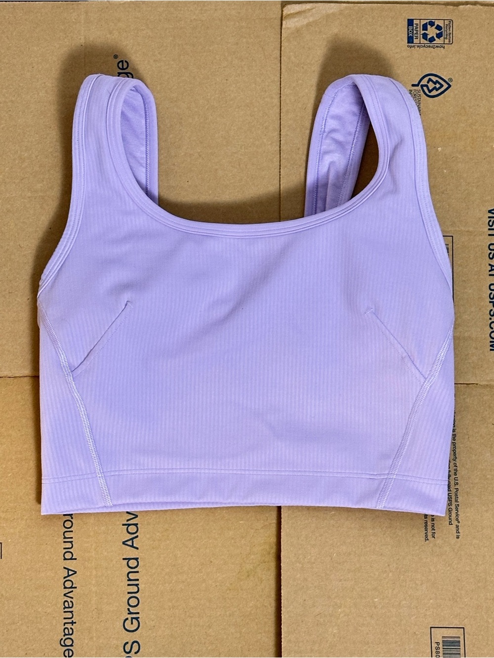 Lululemon sports bra in a light purple or lilac shade 4  Medium support Sporty